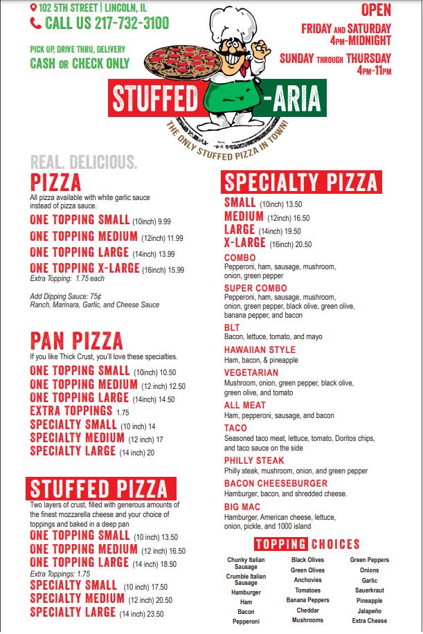 Oldani's Stuffed-Aria Pizza